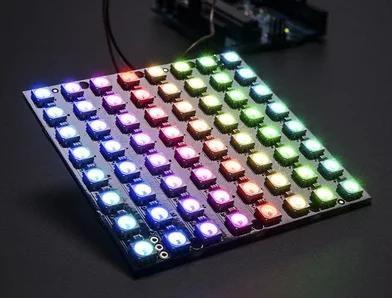 Imagem de Módulo Matriz LED RGB WS2812 5050 - 8x8 (64 LEDs)