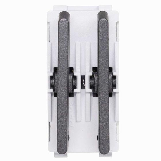 Imagem de Modulo Novara Grafite Interruptor Simples Duplo