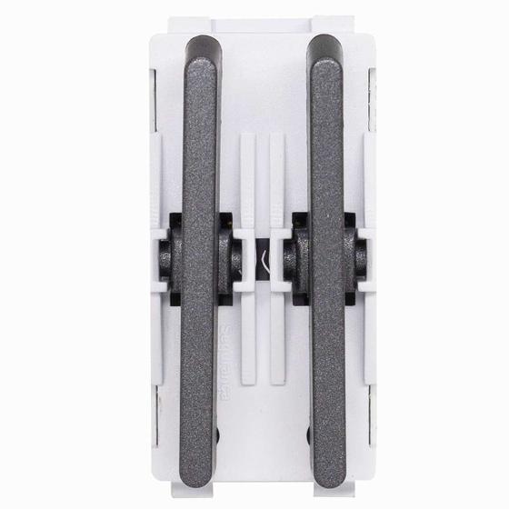 Imagem de Modulo Novara Grafite Interruptor Simples Duplo Dicompel