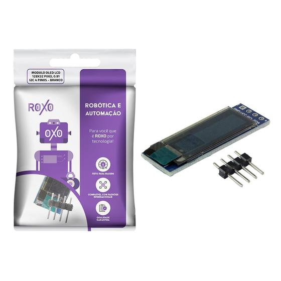 Imagem de Módulo OLED LCD 128x32 Pixel 0.91 I2C 4 Pinos Branco - RoXo