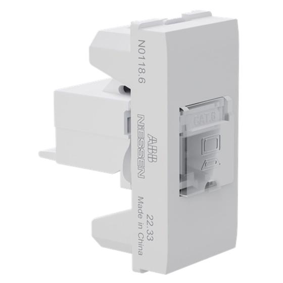 Imagem de Módulo Origen Jack Rj45 Cat6 Branco Abb