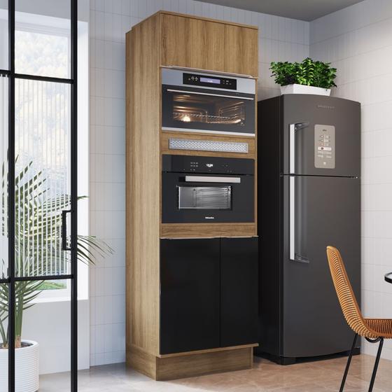 Módulo para Forno e Micro-ondas Cozinha Paola 68cm 02 portas PA8300R Delmarco Menor preço em Módulo para Forno e Micro-ondas Cozinha Paola 68cm 02 portas PA8300R Delmarco