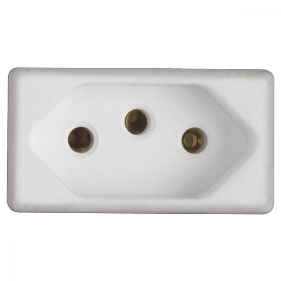 Imagem de Modulo para Tomada 2P+T Tramontina IzyFlat 20 A 250 V Branco