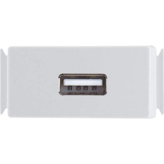Imagem de Módulo para Tomada USB 1,5 A Bivolt Tramontina Aria Branco