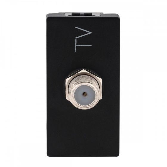 Imagem de Modulo Pial Plus+ 1 Tomada Coaxial Preto - 615030Pt