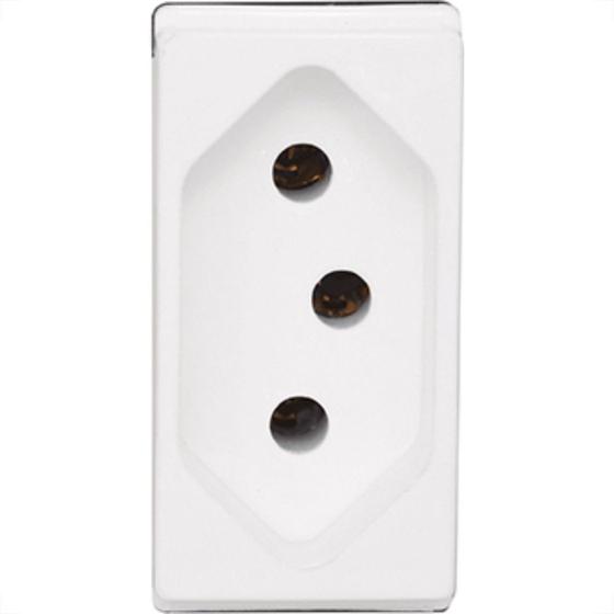Imagem de Modulo Pial Pop 1Tomada 10A Lg030 Branco