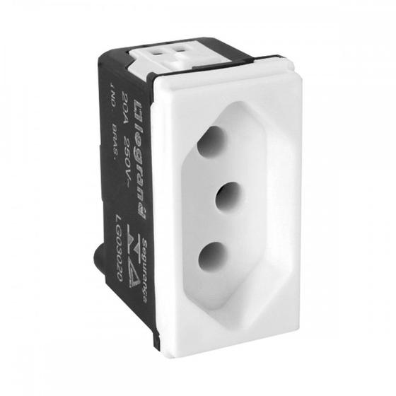 Imagem de Modulo Pial Pop Branco 1 Tomada 2P+T 20A. Lg03020