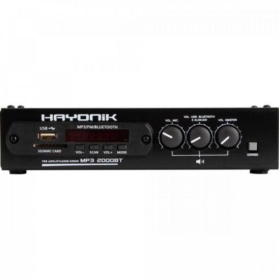 Imagem de Módulo Pré-Amplificador Hayonik 2000BT MP3 c/ Gongo/FM/USB/Bluetooth