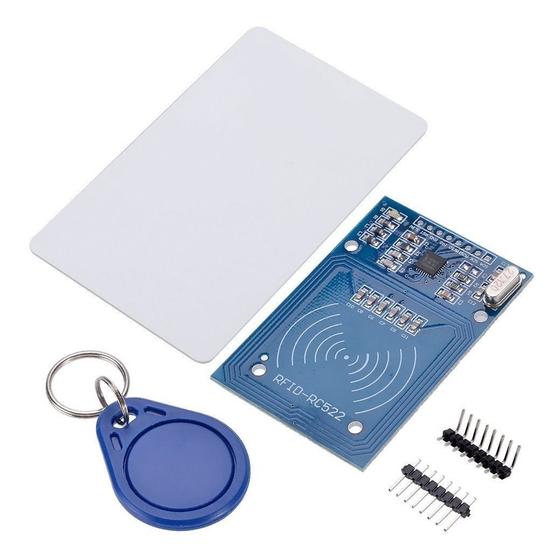 Imagem de Modulo RC522 Leitor RFID + Tags (chaveiro + Cartão) para Arduino - Kit 10 Peças