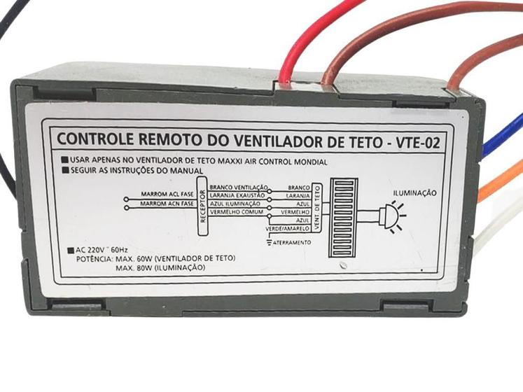 Imagem de Módulo Receptor Ventilador Teto Vte-02 Vte-04 220V Mondial