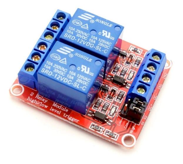 Imagem de Módulo rele 12v 10a 2 canais com borne kre