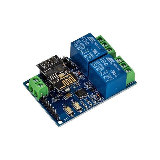 Imagem de Modulo rele 2 canais com modulo esp8266 wifi