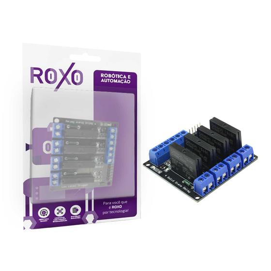 Imagem de Módulo Relé Estado Solido 4 Canais 5v SSr - RoXo