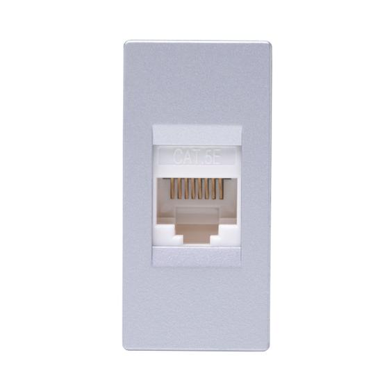 Imagem de Modulo RJ45 Cat5E Prata N1118.5 PR, Linha Unno Life, ABB