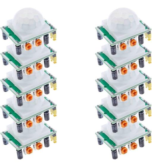 Imagem de Modulo Sensor de Movimento Piroelétrico Presença HC-SR501 Pir para Arduino - 10 Peças
