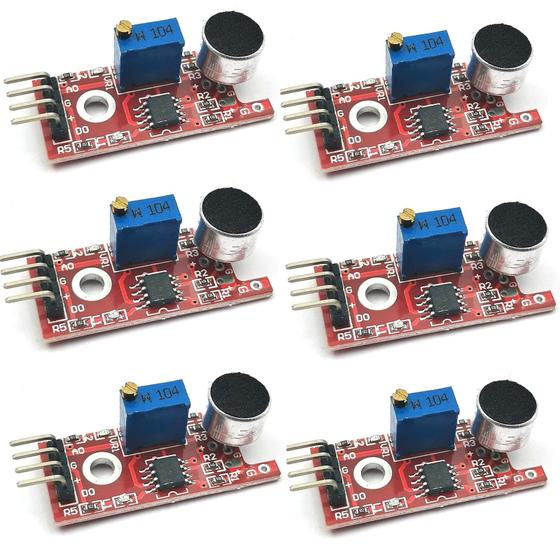 Imagem de Módulo Sensor de Som FainWan - 6 Unidades de Alta Sensibilidade para Arduino