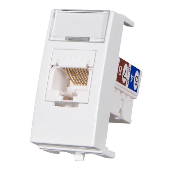 Imagem de Módulo Sleek Rj45 Cat6 Branco Margirius