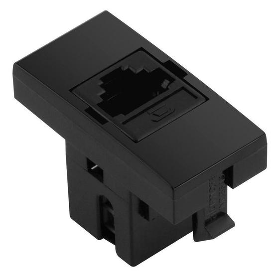 Imagem de Módulo Telefone Rj11 - Inova Preto Fosco - 85715