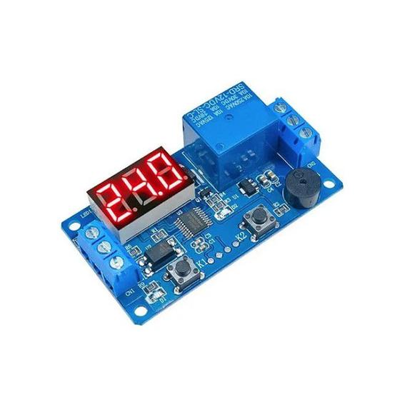 Imagem de Módulo temporizador ajustável com disparo rele 12v c/ buzzer