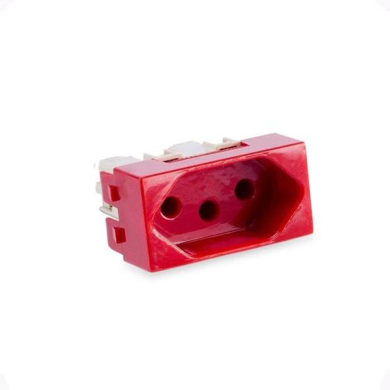 Imagem de Módulo Tomada 10A Vermelho Rubi - Force Line