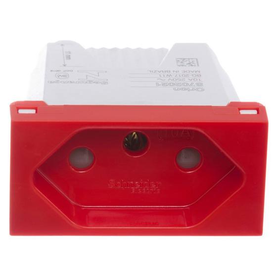 Módulo Tomada 2P T 10A 250V VErmElha Orion SchnEidEr Menor preço em Módulo Tomada 2P T 10A 250V VErmElha Orion SchnEidEr