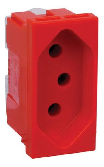 Imagem de Módulo Tomada 2p+t 20a Vermelha - 615079vm - Pial Plus + Cor Vermelho