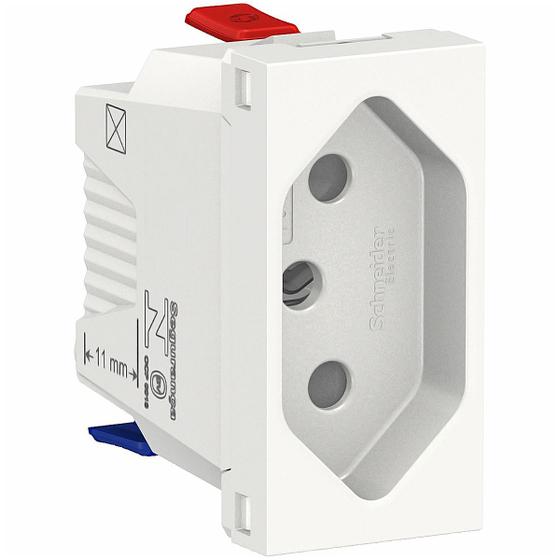 Módulo Tomada Automático 2P+T 250V 10A Branco Schneider Menor preço em Módulo Tomada Automático 2P+T 250V 10A Branco Schneider