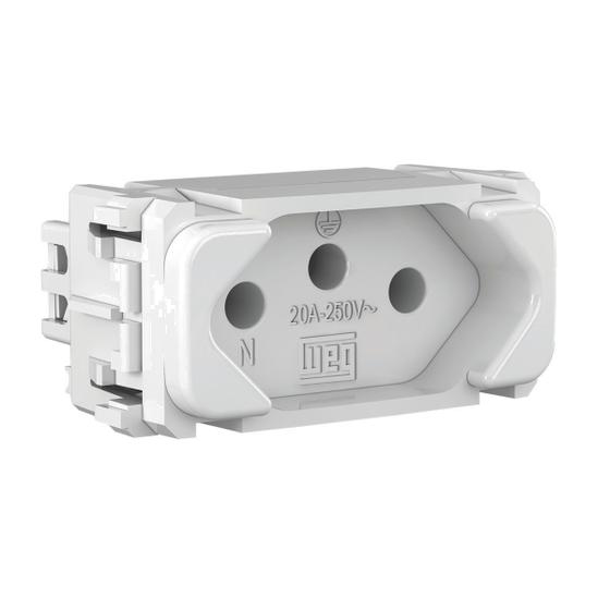 Imagem de Modulo Tomada Compose 20a 250v 2p+t Branco - Weg