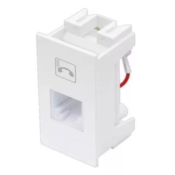 Imagem de Módulo Tomada Conector Entrada RJ11 4 Vias Para Telefone
