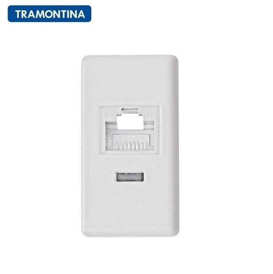 Imagem de Módulo Tomada de Transmissão de Dados Tramontina RJ 45 Cat5/Cat 6  57115/056 Branco