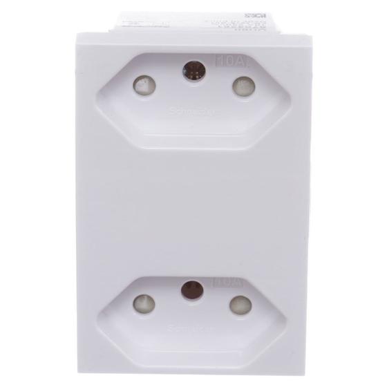 Módulo Tomada DuplEx BR 2P T 10A 250V BornE Automatico 3M Branco Orion SchnEidEr Menor preço em Módulo Tomada DuplEx BR 2P T 10A 250V BornE Automatico 3M Branco Orion SchnEidEr
