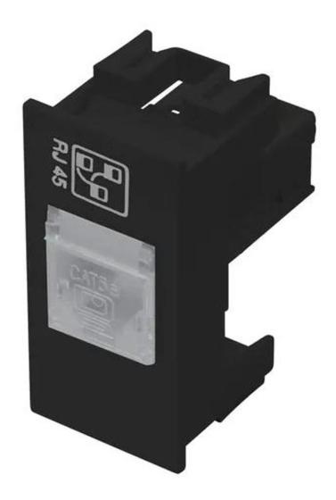 Imagem de Módulo Tomada Preto Rede RJ45 6E 8V - Fame