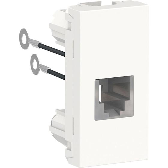 Imagem de Modulo Tomada RJ11 2Fios Branco Orion Schneider - SCHNEIDER ELETRICA