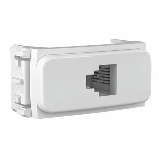 Imagem de Módulo Tomada RJ11 4Fios Branco