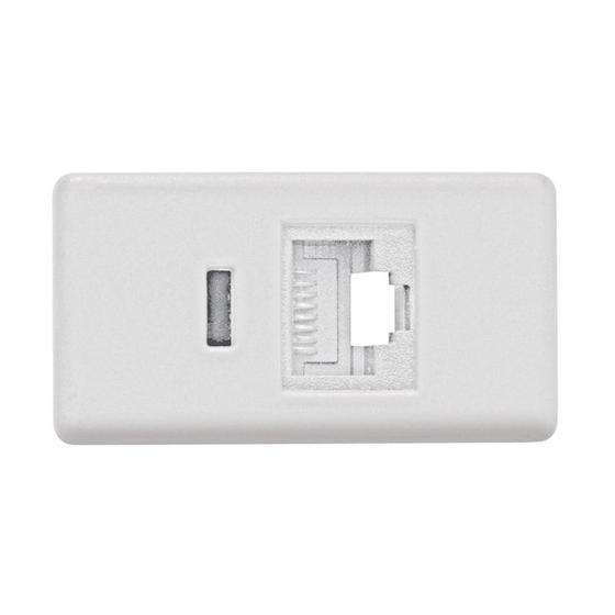 Imagem de Módulo Tomada RJ45 CAT.6 Branco Tramontina