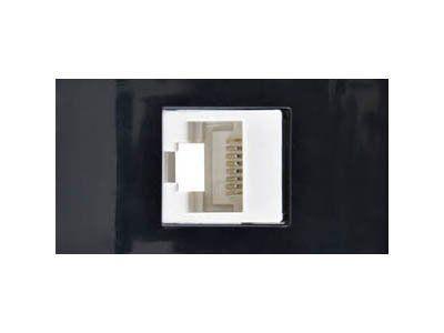Imagem de Módulo tomada rj45 com conector preto