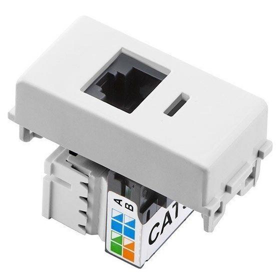 Imagem de Modulo tomada telefone e internet cat6 rj45 tramontina liz