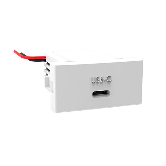 Imagem de Módulo Tomada USB Tipo C 25W Branco Inova Pro 85818 Alumbra