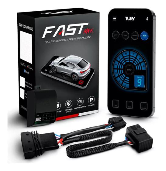 Imagem de Módulo Variador Avanço Aceleração Eletrônico Touch Conferir Carros Compatíveis Tury - FAST MAX 5.0 H