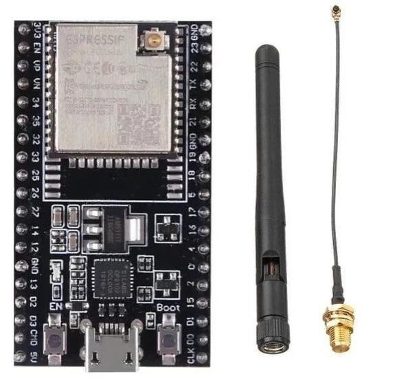 Imagem de Modulo wifi + bluetooth wroom-32u nodemcu com antena e cabo