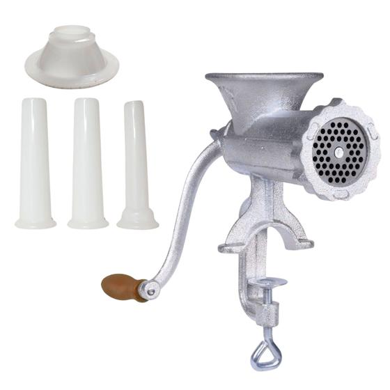 Moedor Carne Manual Nº 10 Ferro Fundido Kit Encher Linguiça