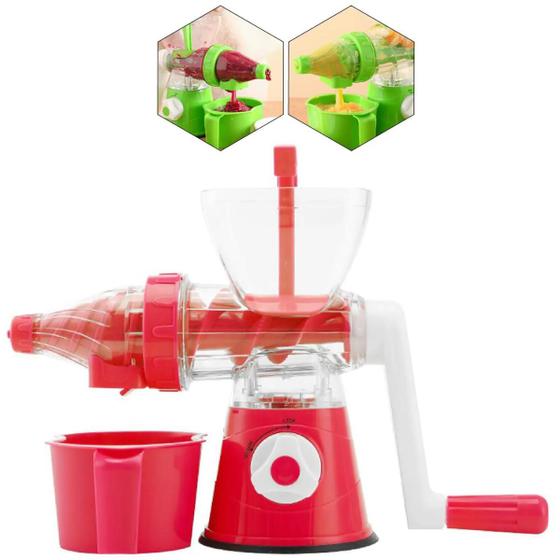 Imagem de Moedor Centrifuga Manual Espremedor Extrator Frutas Legumes Suco Juicer com Jarra