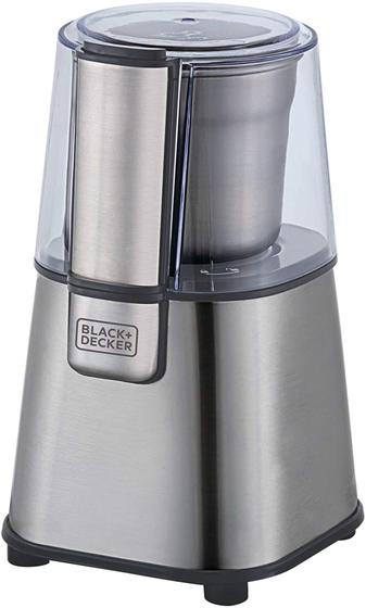 Imagem de Moedor de Café e Grãos em Inox MG200 Gourmand Gris Black Decker