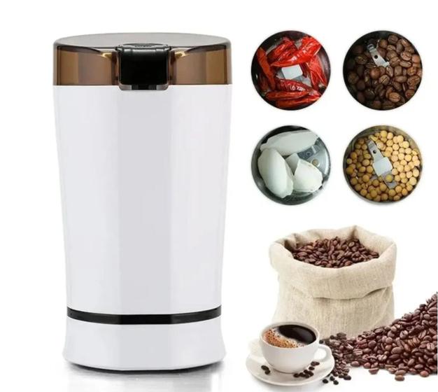 Moedor de Café Grãos Tempero Aço Inox 304 Elétrico 110V Portátil MC Moedor de Café Elétrico Moedor de Café Grãos Tempero Aço Inox 304 Elétrico 110V Portátil MC Moedor de Café Elétrico
