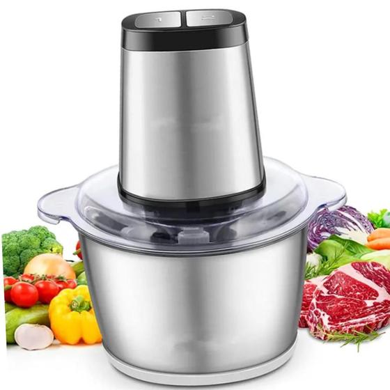 Imagem de Moedor de Carne Legumes Picador Elétrico 2 Velocidades 220V