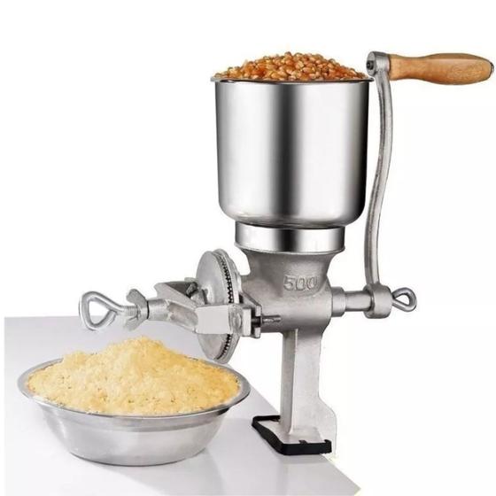 Imagem de Moedor de Cereais Moinho e Triturador de Grãos Milhos Café Manual com Manivela Fixador de Mesa