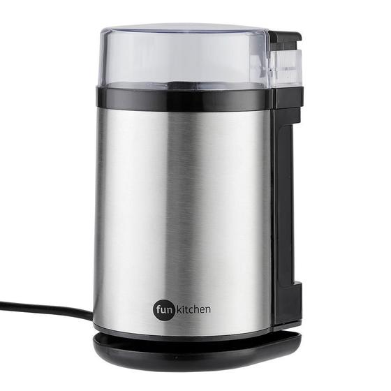 Moedor de graos eletrico inox preto fun kitchen - 127v Menor preço em Moedor de graos eletrico inox preto fun kitchen - 127v