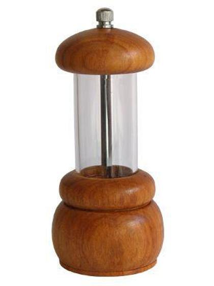 Imagem de Moedor de pimenta médio feito de acrílico e madeira - Peppermill (Cód.0352)