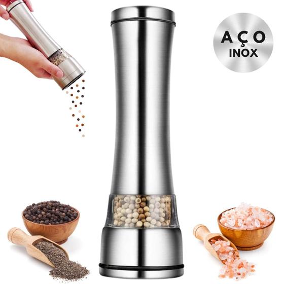 Moedor De Sal Pimenta e Temperos Aço Inox Gourmet Menor preço em Moedor De Sal Pimenta e Temperos Aço Inox Gourmet