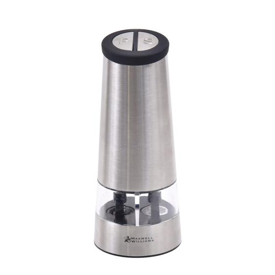 Imagem de Moedor Duplo para Sal e Pimenta Elétrico em Aço Inox 35ml Maxwell & Williams